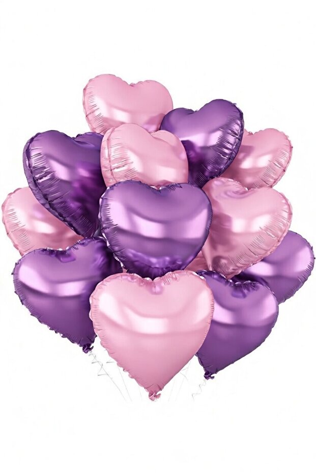 Heart Foil Balloon All Colors Mixed 4Pcs 45cm Air and Helium Compatible