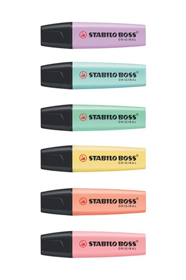 Boss Original Highlighter Marking Pen 6 Color Set - 3