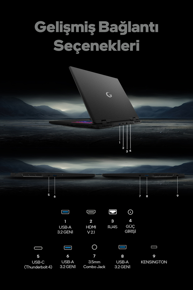 Slayer R9M3D XL-5070 C2 AMD Ryzen 9 9955HX3D 32GB RAM 1TB SSD RTX5070 17" QHD+ 240Hz IPS FreeDOS - 7