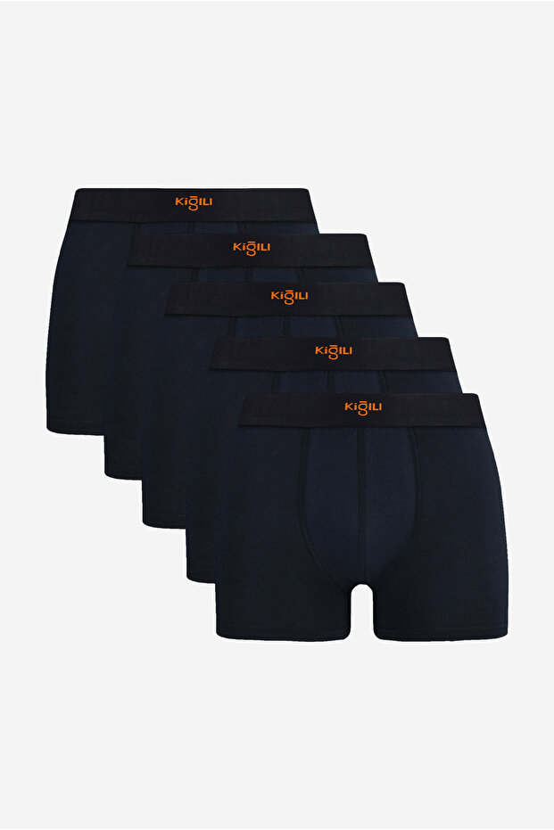 5'li Pamuklu Likralı Rahat Esnek Boxer Seti - 1