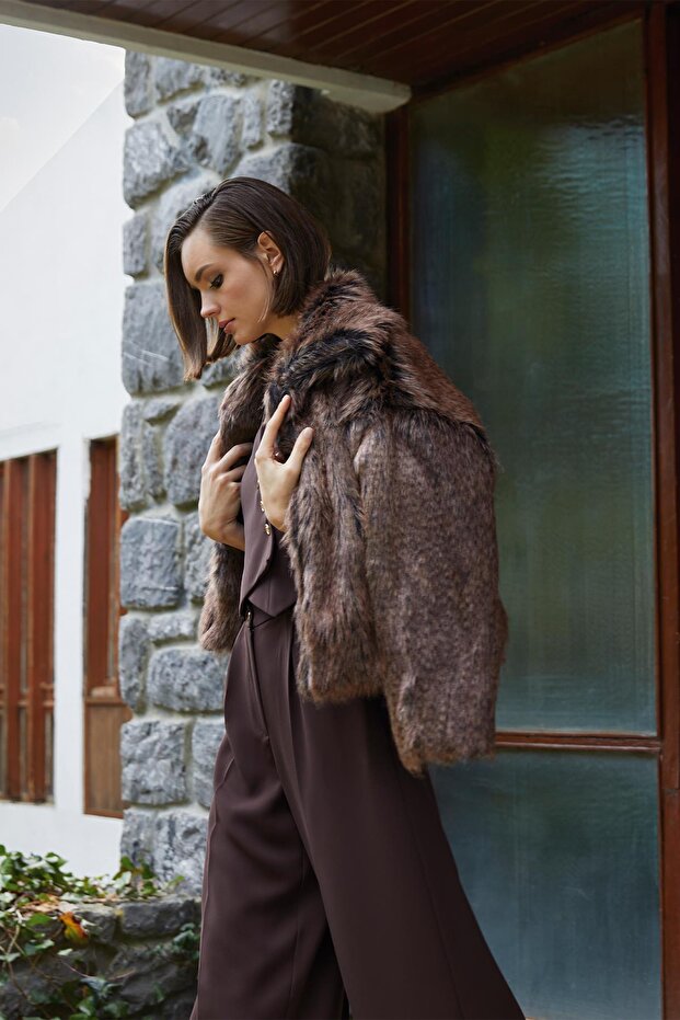 Yelek Görünümlü Gold Düğmeli Tulum - 4