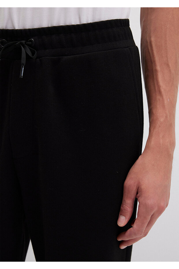 Siyah Örme İnterlok Pantolon 0010489-900 - 6