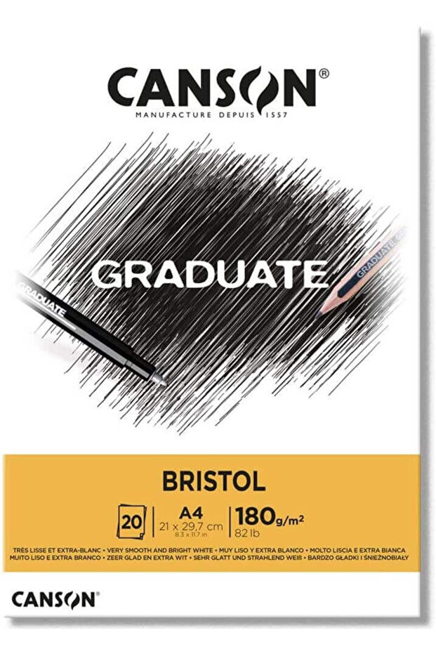 Graduate Bristol A4 180gr 20yp Block /400110383