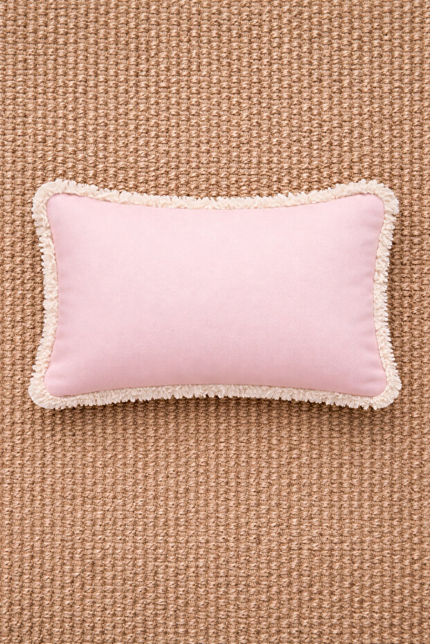 Bohemian Pink Tasseled Throw Pillow Cover