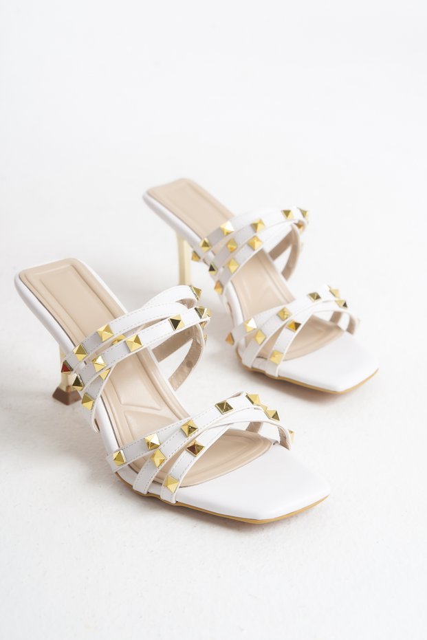 Si̇may Women's Troc Heeled Slippers A003-K7024