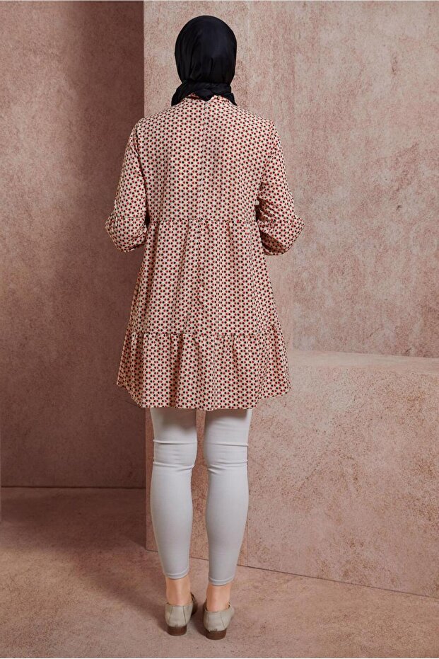 42932 Model Polka Dot Patterned Tunic - 3