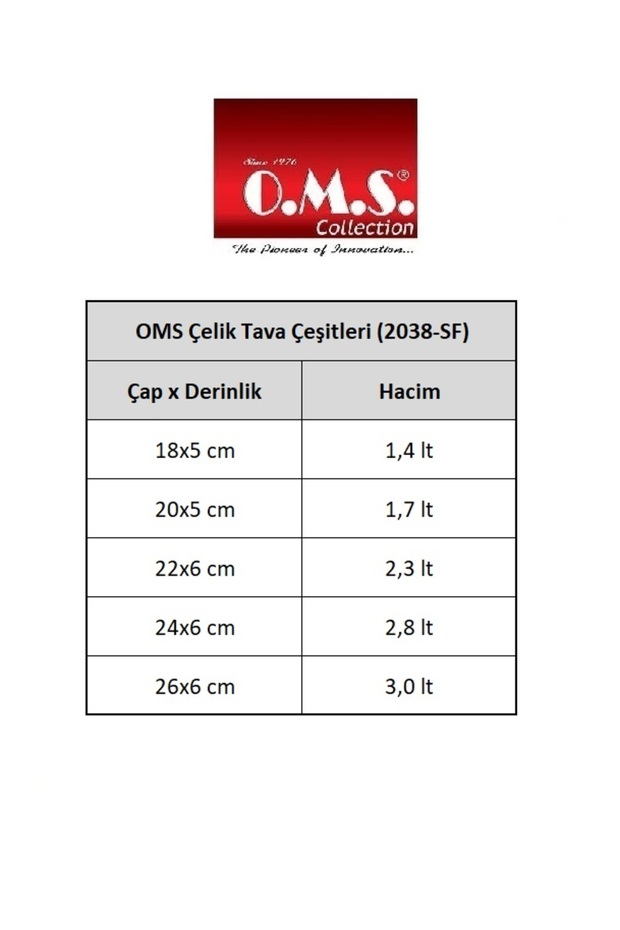 Çelik Tava 20x5 CM - 3