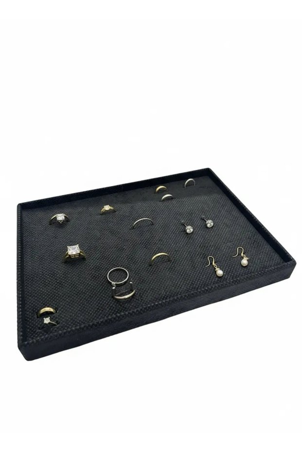 Domestic Production Linen Fabric Black Color 34/24 cm Sink Drawer Ring Table