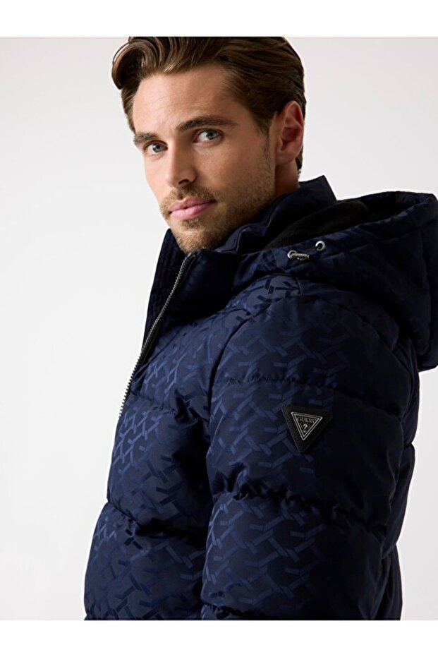 Men's Navy Blue Coat - 4