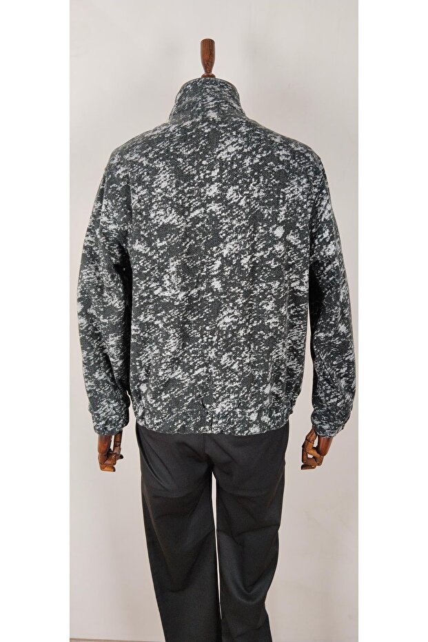 معطف منقوش بجيب كاشي - 4