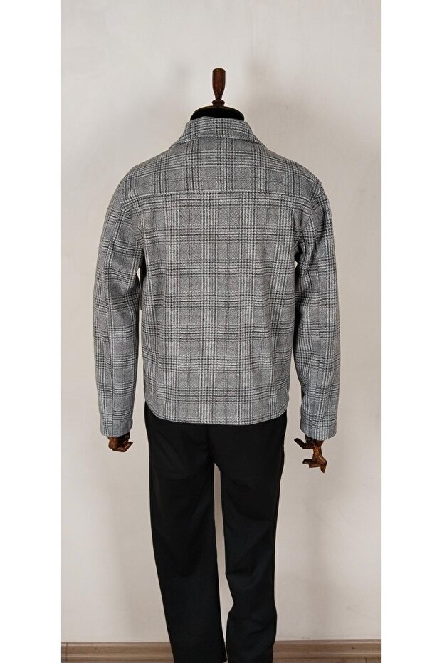 معطف رجالي من كاشي مع جيب طيار - 4