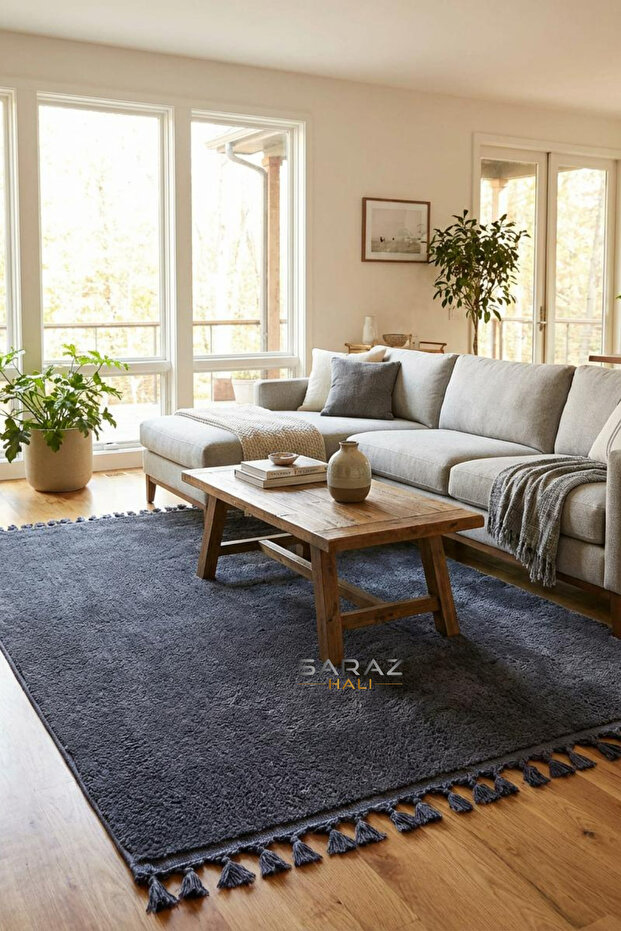 Comfort Puffy Plush Carpet Gray
