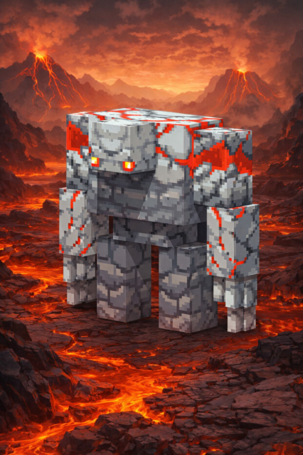 Minecraft Redstone Golem 3d Baskı - 1