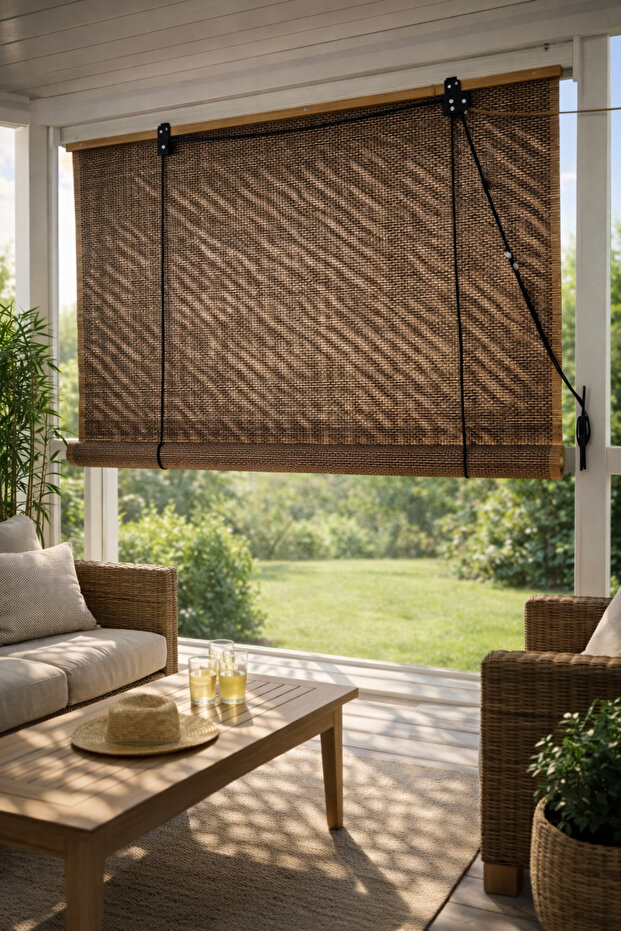 Olympos Ahşap Bambu Stor Perde - 3