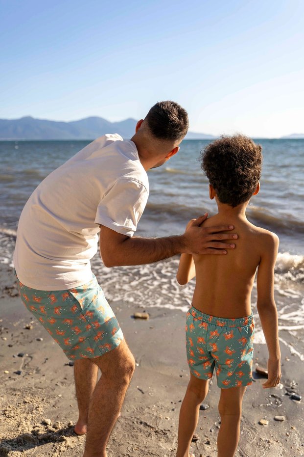 Crab Men's Adult Swimsuit with Uv Protection