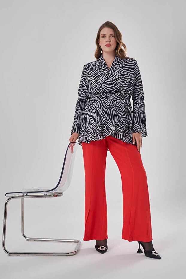 Zebra Patterned Tunic - 2