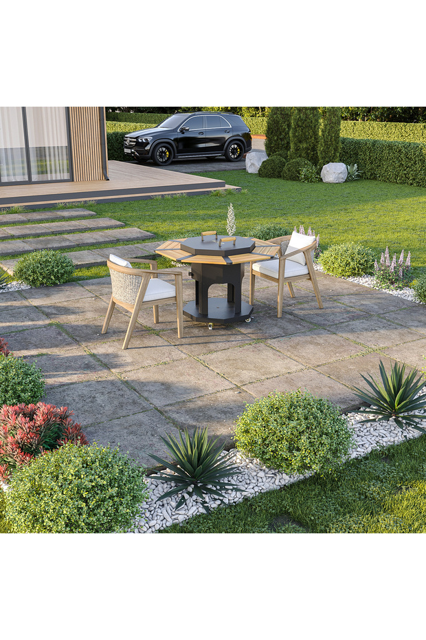 Octagon Odun Mangalı 70 - 4