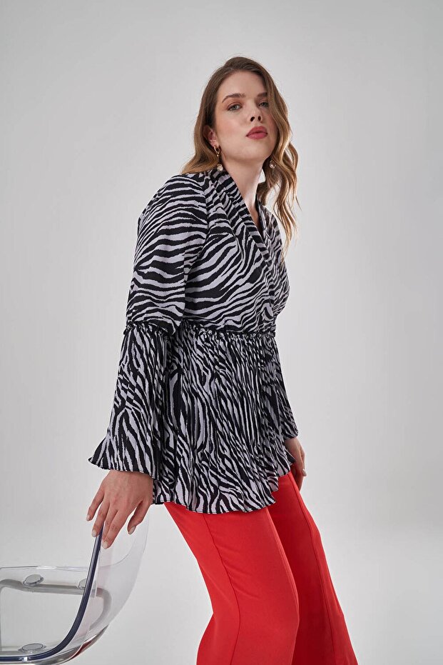 Zebra Patterned Tunic - 3