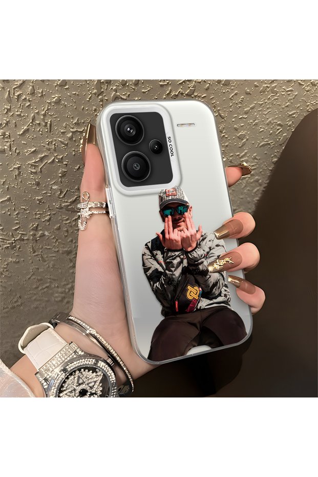 Xiaomi Redmi Note 13 Pro Plus+ 5g Compatible Trend Men's Silicone Edge Hard Back Shockproof Case