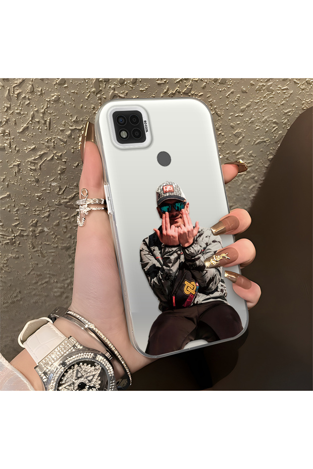 Xiaomi Poco C31 Compatible Trend Men's Patterned Silicone Edge Hard Back Shockproof Case
