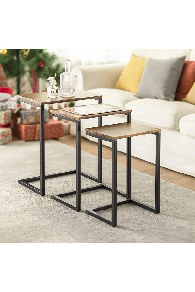 مجموعة طاولات مكملة لبعضها البعض تتميز بتصميم متداخل - 2