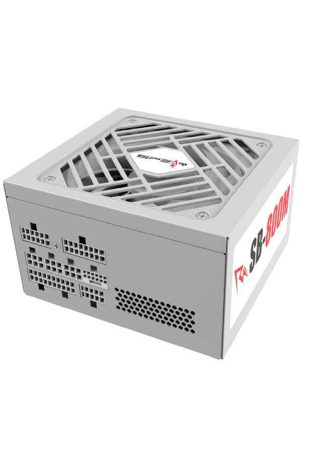 مزود طاقة كمبيوتر معياري SB800M برونزي 800 واط PCIe 5.0 أبيض اللون