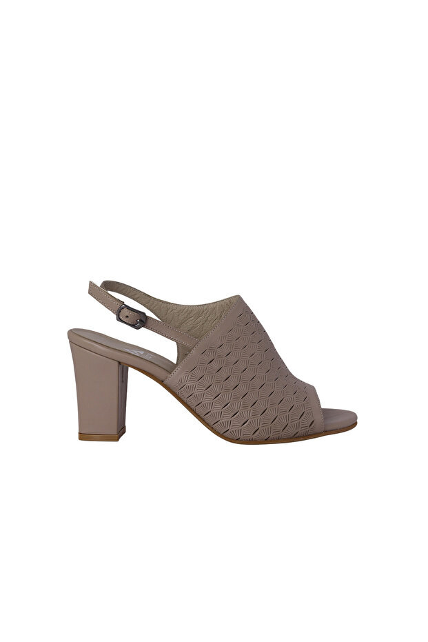 26835 Genuine Leather Heeled Women's Shoes