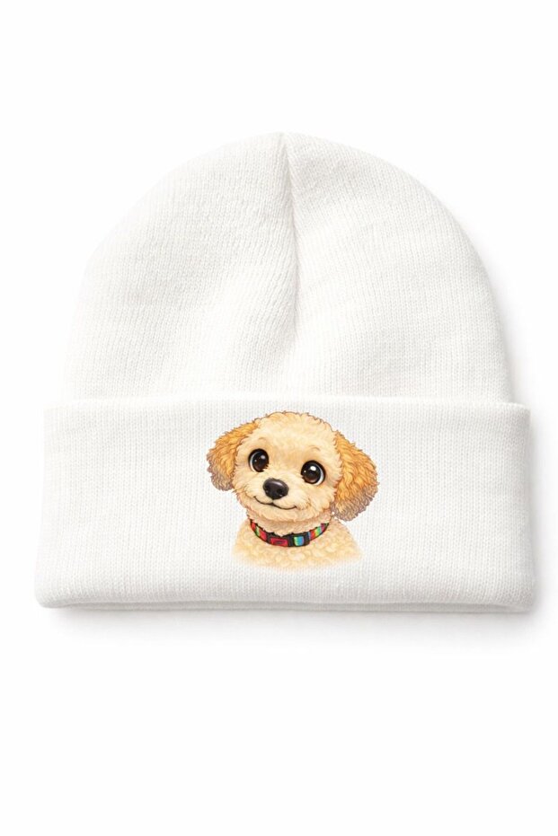 Cute Dog Printed - Beanie – Unisex – Soft Knitwear – Winter