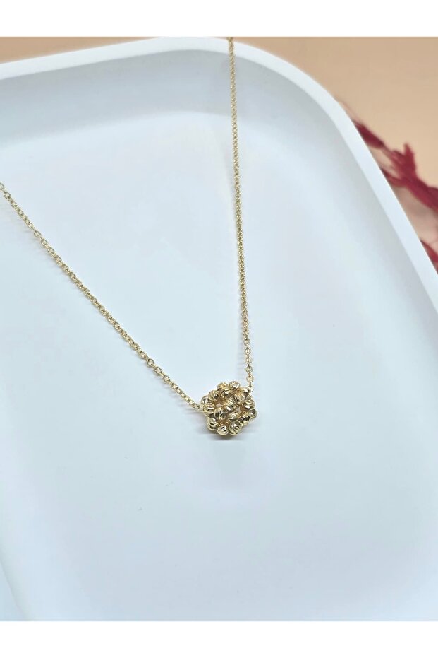 Gold Color Stylish Ball Necklace