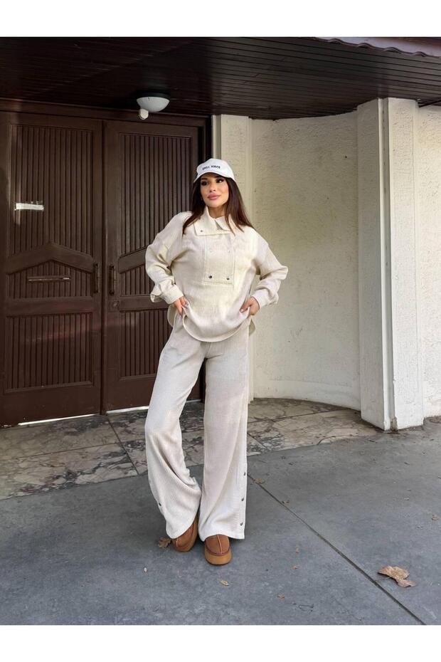 Women's Modal Raschel Washable Double Set with Snap Fasteners