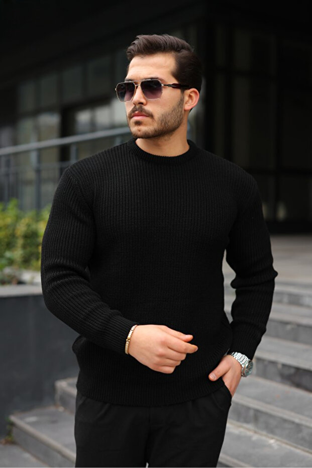 Men's Slim Fit Crew Neck Knitwear Sweater