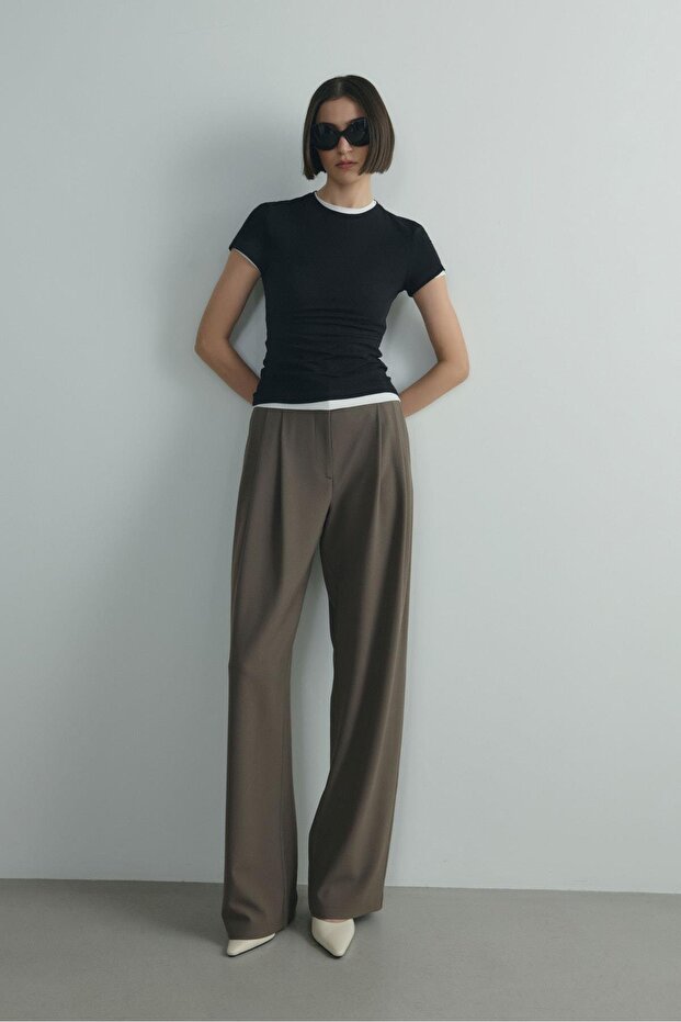 Siyah Skinny Fit Basic Tişört - 2