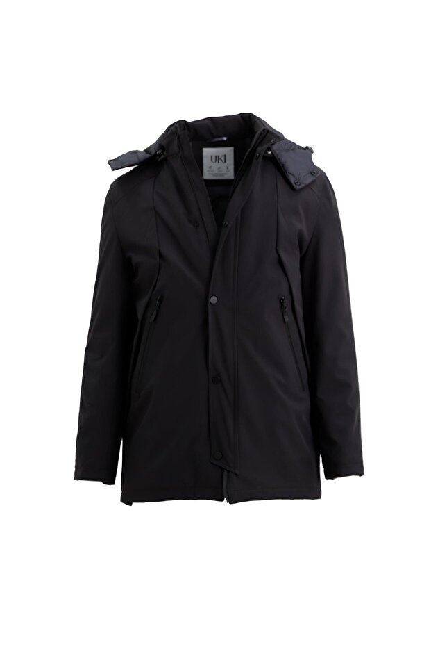 ANTRASİT Kapişonlu Kışlık Mont - 1