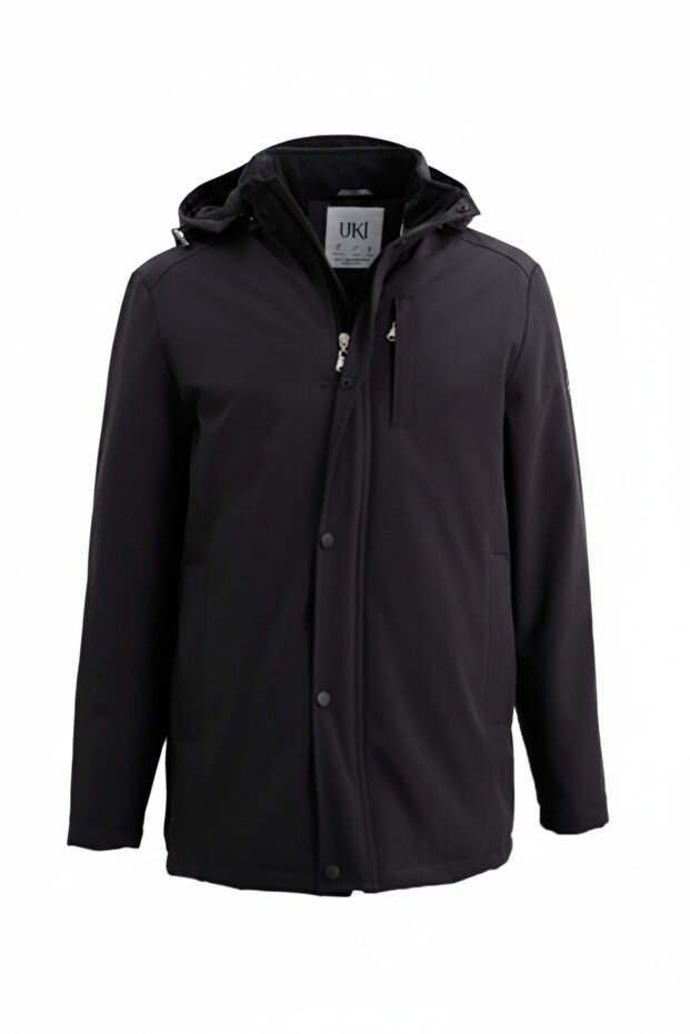 ANTRASİT Kapişonlu Kışlık Mont - 1