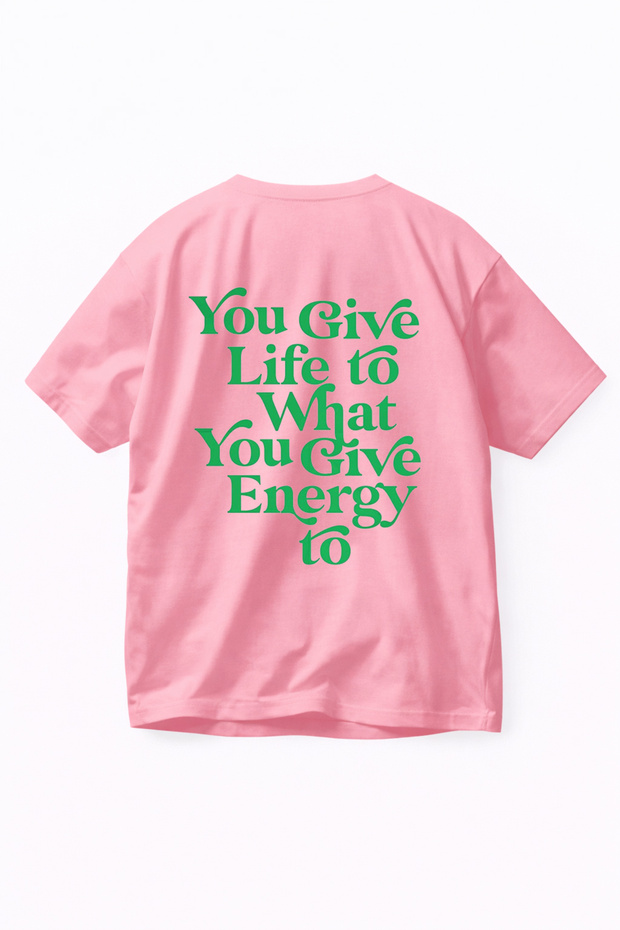 T-Shirt Oversized Comfortable Fit Unisex You Give Life Ba Printed 100% Cotton
