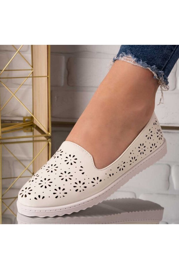 Jamila perforated eco-leather ballet flats
