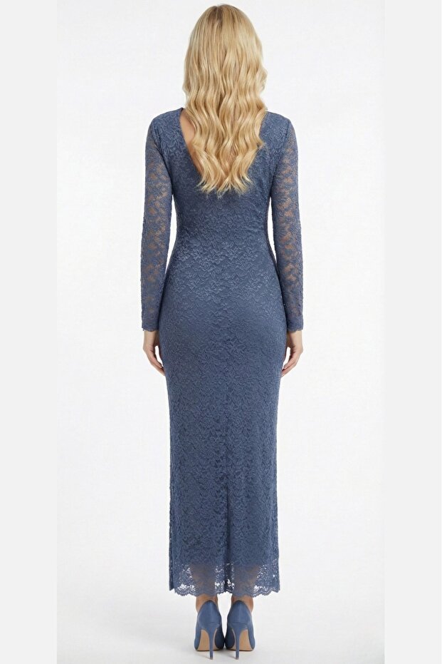 dantelli kadın balık elbise - 2