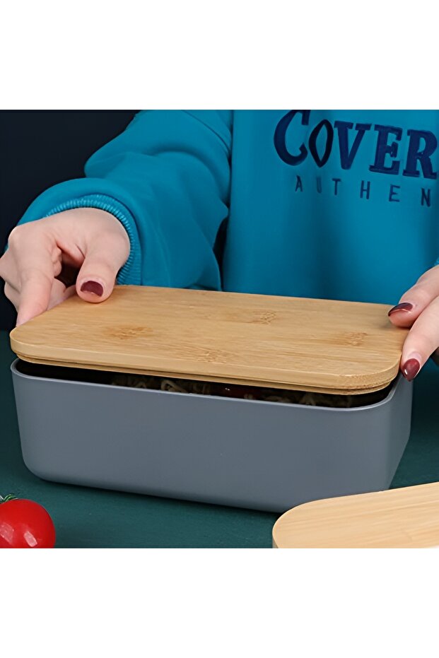 Lunch Box, 4-3-2-Compartment, 1100ML, Microwave & Dishwasher Safe, BPA Free (Gray 034)