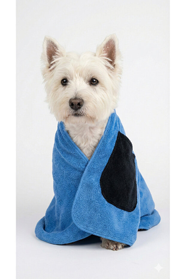 Dog Towel with Hand Pocket | Wellsoft Microfiber | High Absorbent | Quick Dry
