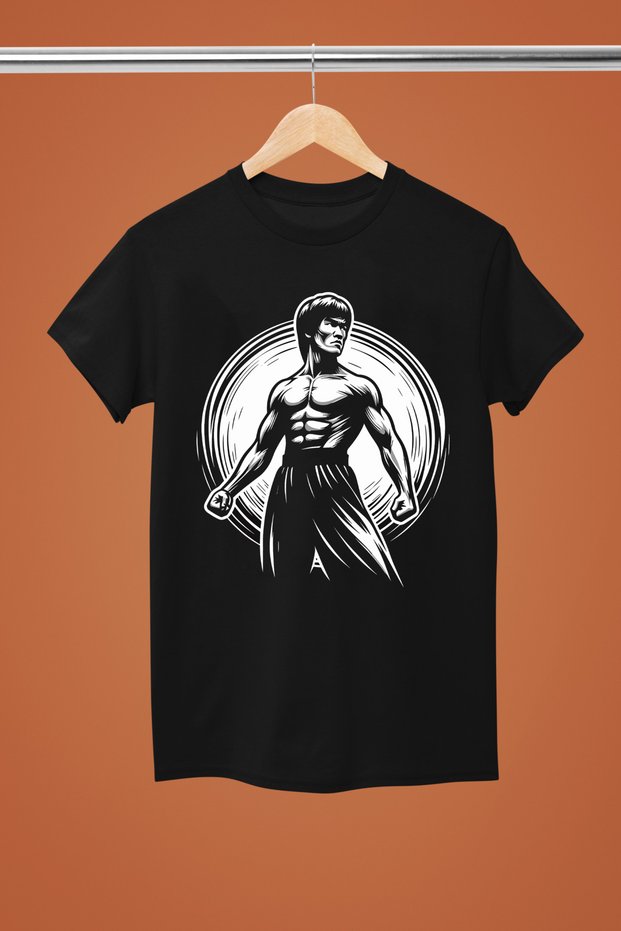Bruce Lee Printed 100% Cotton Short Sleeve Regular Fit T-Shirt