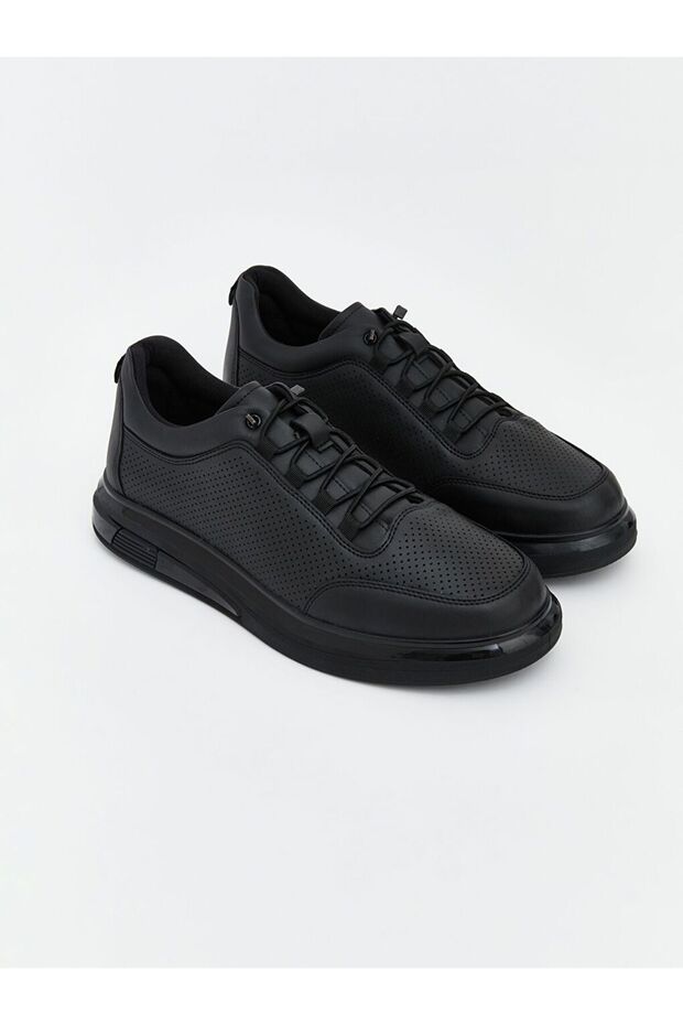 Lcw Steps Black Lace-Up Men's Sports Shoes