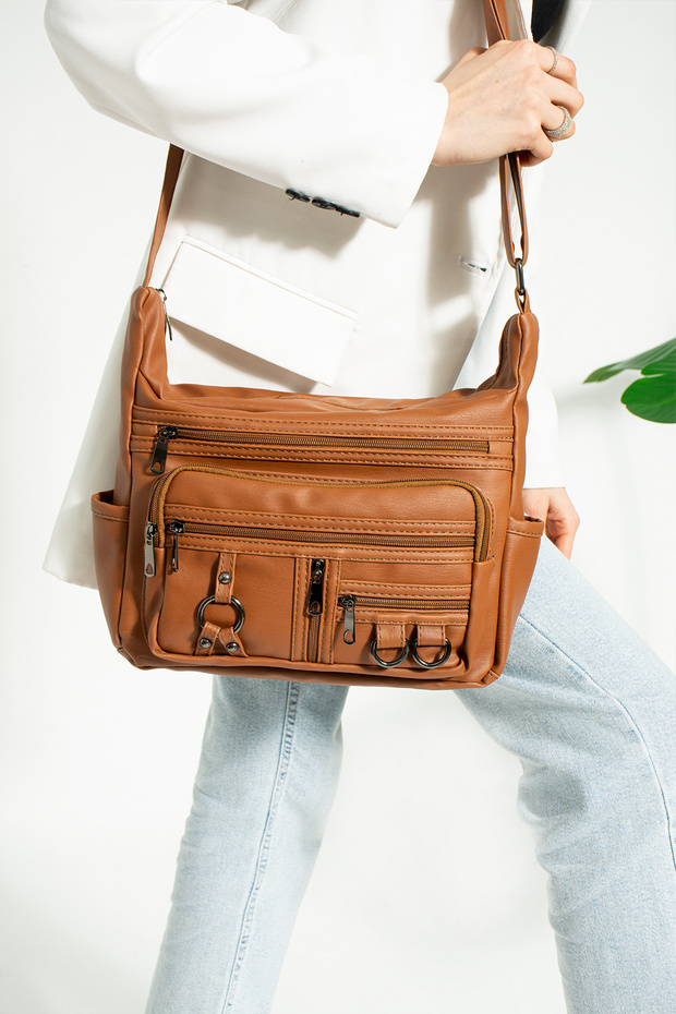 Soft Leather Multi-Compartment Large Capacity Women's Shoulder Bag
