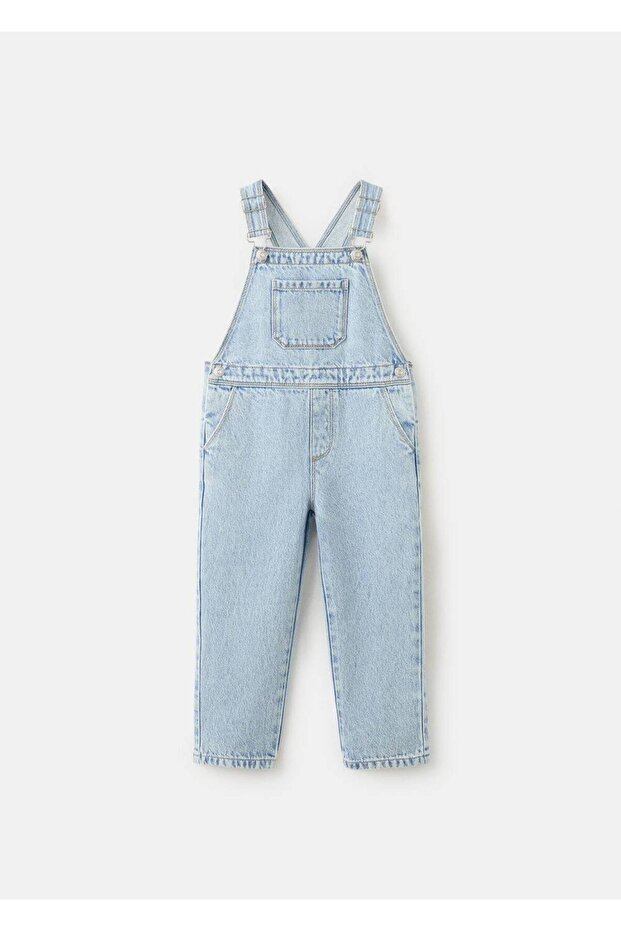 Uzun denim tulum - 3