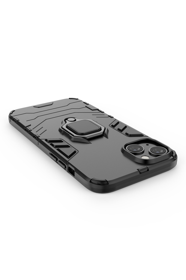 iPhone 14 Compatible Ring Armor Case - Black - 6