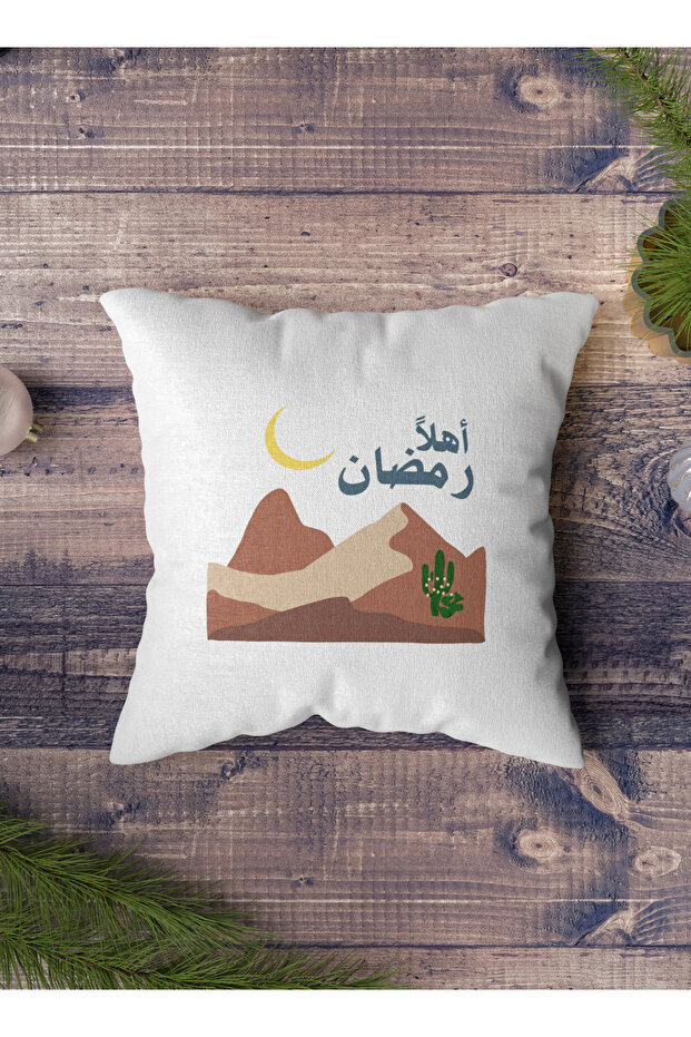 غطاء وسادة من البوليستر بتصميم أهلا رمضان