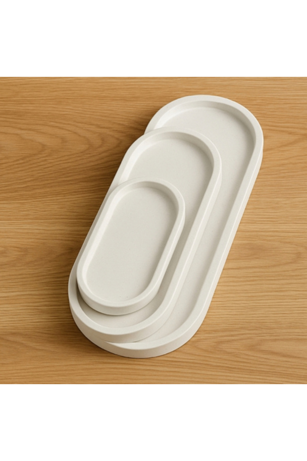 3’lü Oval Tabak Set