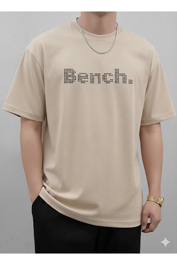 Men's Bench. Printed Oversized Combed Cotton T-Shirt 100% Cotton