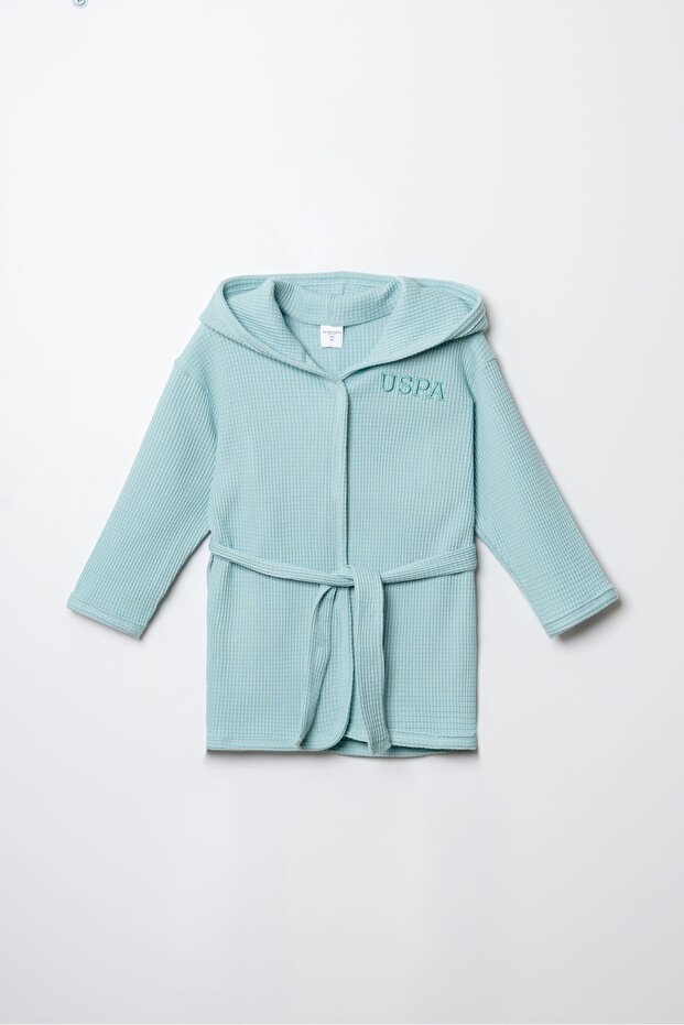 U.S. Polo Assn. Baby Girl Green Bathrobe
