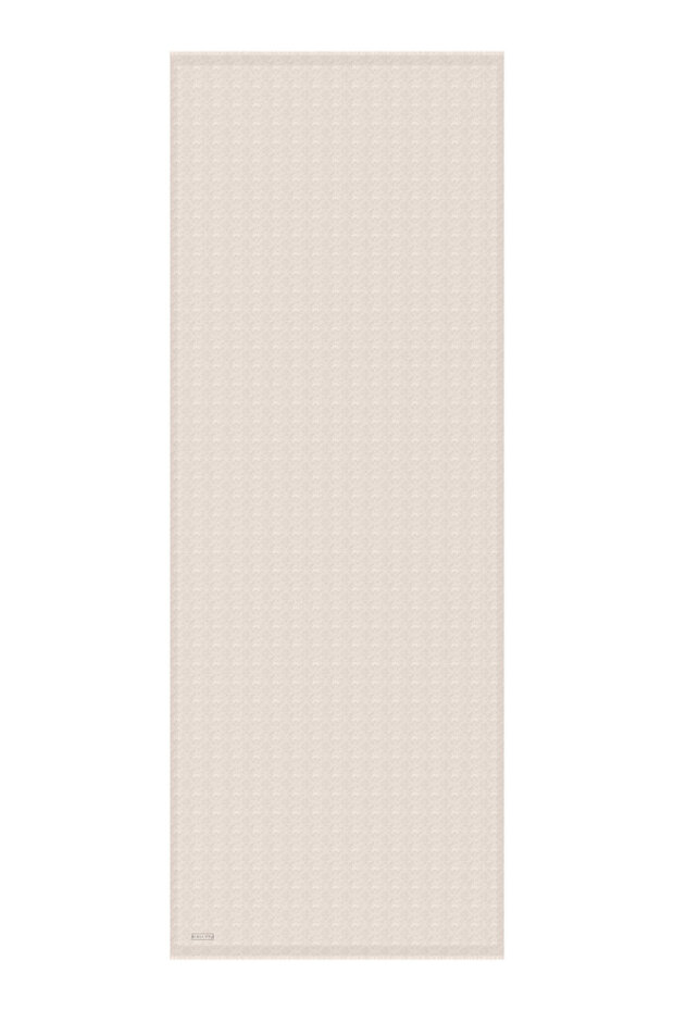 شال من القطن الحريري بنمط مونوغرام حجري - 4