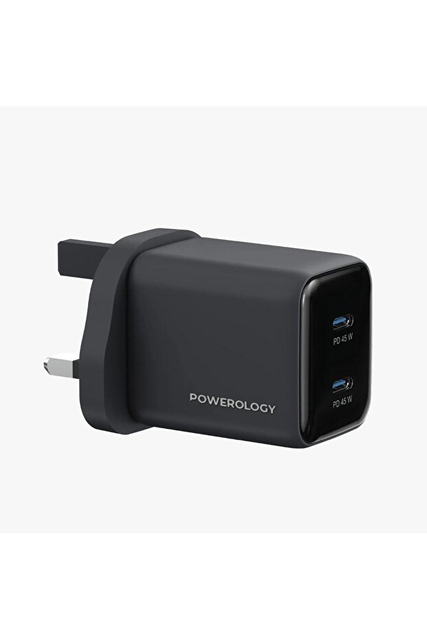 Volt-X 45W Dual USB-C GaN Wall Charger Fast Charging Compact UK Plug